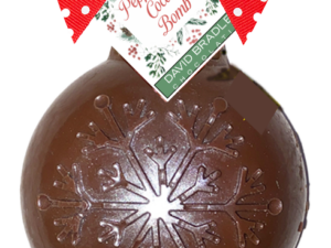 Peppermint Ornament Cocoa Bomb
