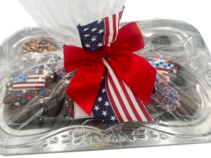 1 Pound Silver Party Tray - Patriotic