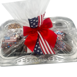 1 Pound Silver Party Tray - Patriotic