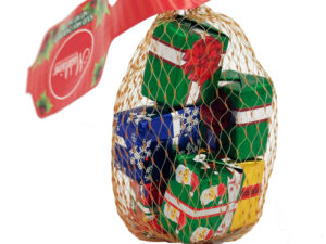 Foil Wrapped Milk Chocolate Present Bag - Winter/Christmas