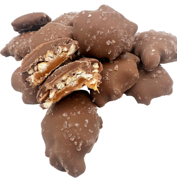 Pretzel Caramel Bites w/ Sea Salt