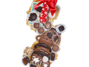 New Jersey Shaped Wood Cutting Board with Chocolate Assortment - Holiday