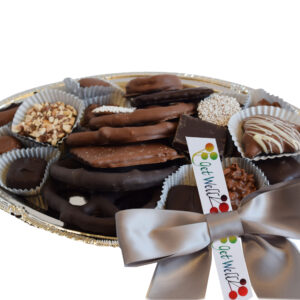 1 Pound Silver Party Tray - Get Well Ribbon