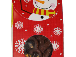 Snowman Window Box with Mini Pretzels