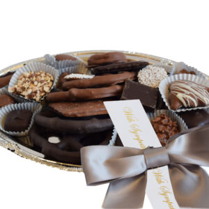 1 Pound Silver Party Tray - Sympathy Ribbon